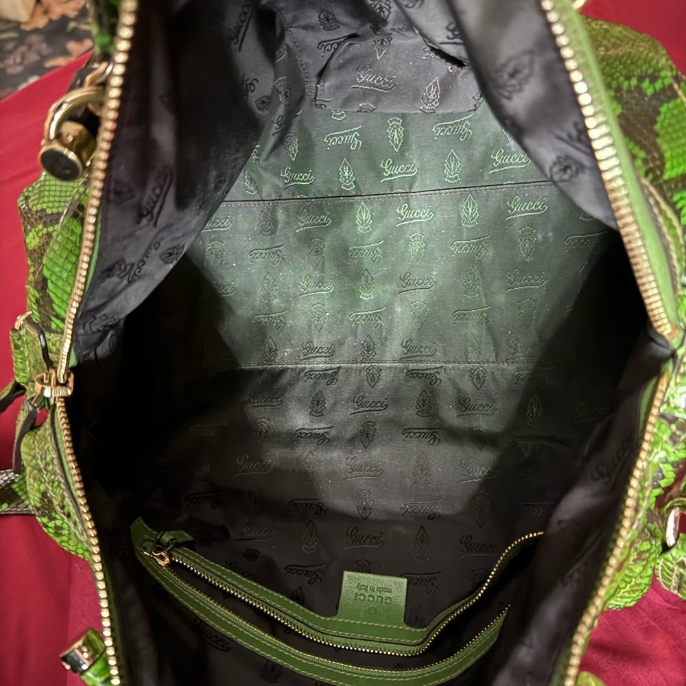 Gucci Green Python Crossbody/Handbag - image 8